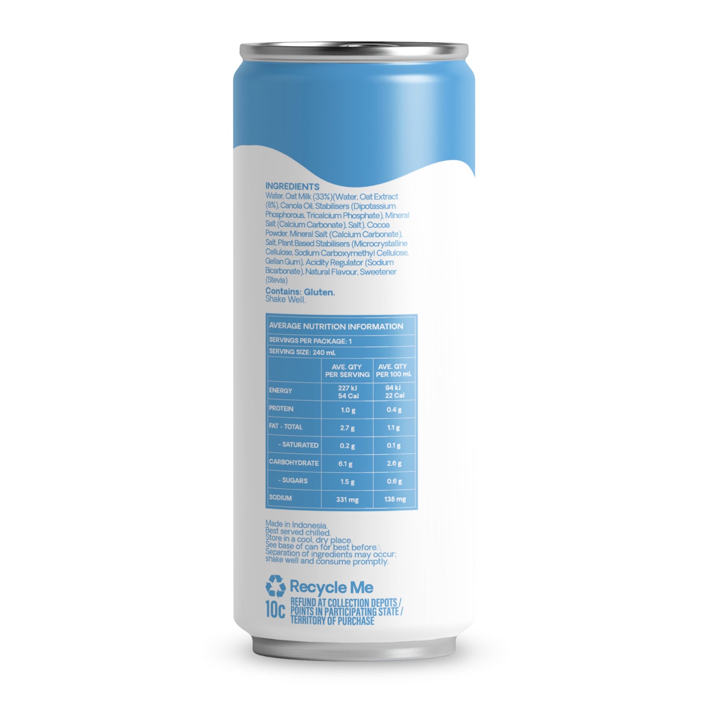 Chocolate Oat Milk with added Calcium
